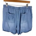 Workshop Republic Clothing Workshop Republic Blue 100% Tencel Lyocell Drawstring Waist Cuffed Shorts Size L Photo 1
