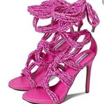 Steve Madden Fiore Ankle Rope Tie Sandal In Multi Pink Size 8.5 Stiletto Heels Photo 8