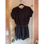 SheIn  Curve Black Ribbed Wrap Romper With Tie Waist 1XL Photo 4