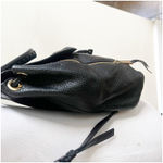 Michael Kors  Viv Black Pebbled Leather Top Handle Drawstring Zipper Backpack Photo 3