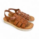 Madewell  FISHERMAN SANDAL BROWN LEATHER PLATFORM SIZE 8‎ 1/2. Photo 1