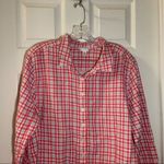 Time & Tru  Pink Plaid Print Button Up Blouse size XXL Photo 3