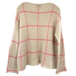 Wooden Ships Anthropologie  Sweater Pink Check Plaid Mohair Wool Blend Photo 7