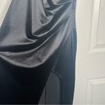 Blashe Sz M Black Satiny Maxi Dress Cocktail Formal Black Tie High Slit Size M Photo 6