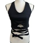 Gymshark  L Large Poise Wrap Around Bralette Sport Bra Women’s Black Low Support Photo 1