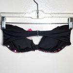 Victoria's Secret Victoria’s Secret Swim Sequin Black Multi Bandeau Strapless Bikini Top Small Photo 2