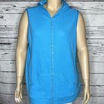 Quacker Factory NWT 2X Blue - Fleur De Lis Embellished Waffle Knit Vest Jacket Photo 1