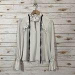 Monique Lhuillier ML White Victorian Top - XS Photo 13