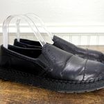 Prada Size US 8 IT 38 Shoes #39175 Black Leather Espadrille Loafers Slip On Photo 2