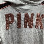 PINK - Victoria's Secret Victoria’s Secret PINK Rose Gold Sequence Size Large Hooded Sweater. Preloved Photo 4