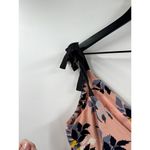 Cinq à Sept CINQ a SEPT Peach Pink Floral Print AINSLEY Tie Shoulder Fluted Silk Dress 4 Photo 5