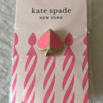 Kate Spade : Cream & Pink Brooch/Pin- Gold Tone Photo 0