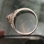 Moldavite Rose Ring Silver Photo 2