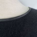 TESORI SZ S 100% Cashmere Black Long Sweater Satin Trim Long Sleeves Photo 2