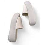 Anthropologie By | 40 | Platform Slide Sandals White Leather Minimalist Women's Photo 1