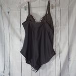 Jaclyn Smith  Collection Black and White  Striped One Piece Swimsuit Photo 4