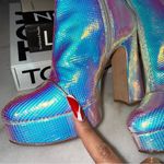 Alexandre Birman New  Loreta Holographic Leather Platform Bootie Boot Womens 37 Photo 10