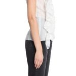 Chelsea and Walker Bush Ruffle silk blend top White Size 8 Photo 2