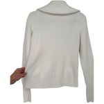 Ralph Lauren Lauren  Women's White Ribbed Full Zip Cowl Neck Sweater Size Large Photo 6