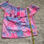Lilly Pulitzer  Pink and Blue Floral  Women’s Ruffle top Size XXS Photo 11