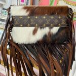 Hide & Leather Fringe Crossbody Brown Photo 0