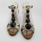 Libby Edelman Womens Platform Wedge Sandals Sz 6 Black Photo 0