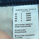 American Eagle  women’s size 2, mid rise, dark wash, straight leg,‎ denim jeans Photo 5
