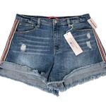 Unionbay Roxie Distressed High Rise Jean Shorts Blue Size 13 Photo 0