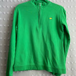 Magnolia Lane Masters Golf Tournament 100% Cotton Quarter Zip Sweater Sz L Green Size L Photo 0