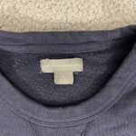 Peyton & Parker Bonjour Sweatshirt Women L Navy Crewneck Pullover Blue Size L Photo 2