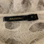 Radzoli Ivory Eyelash Knit Oversized Sweater Fuzzy Sheer Layering Medium Photo 3
