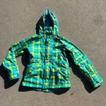 Foursquare Four Square Outerwear blue green yellow plaid ski snowboard jacket Photo 0