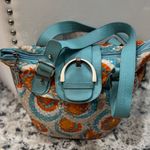 Italian Design Nuovedive Sequin & Leather Handbag Blue Photo 1