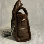 ASPEN Brown Quilted Mini Bag with Sherpa Accents Photo 3