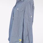 Lilly Pulitzer Blue Gingham Button Down Shirt Resort Fit Cotton Size Medium Photo 3