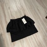 ZARA layered mini peplum jacquard skirt black medium NWT Photo 2