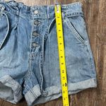 Hollister  Ultra High Rise Paper Bag Denim Blue Jean Cotton Shorts Size 11/30 Photo 4