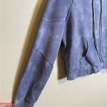 Love Shack Fancy  Anarosa distressed hoodie in washed denim tie-dye cotton terry Photo 2