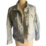 J.Jill Hand Dyed Light Wash Stretch Denim Jacket  Women’s LP Petite Photo 1