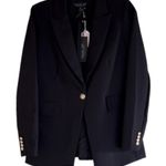 Rachel Zoe NWT  Black One Gold Button Non Wrinkle Blazer Black Photo 1