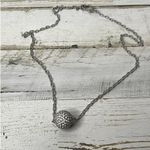 Judith Ripka  Sterling Silver Pave Diamonique Pendant Necklace Photo 1