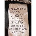 John Varvatos Women's Black Wool Trousers Dress Pants Size 14R / 27" Photo 3