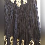 Black and Gold Embroidery & Block Print Sun Dress Free Size Size undefined Photo 3
