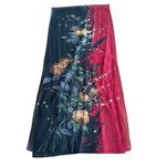 Worthington Floral Chiffon Scarf By  - Red & Black With Gold Rose Pattern Photo 1