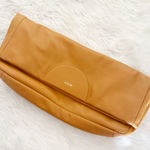 Jason Wu  Duvet Large Leather Foldover Clutch Tan EUC Photo 0