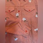 Quacker Factory Womens Stretch Orange Gingham Daisy Jacket Size L NWOT Size L Photo 3