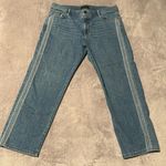 Ann Taylor Jeans Size 8 Embroidered Straight Cropped Denim Comfortable Photo 0