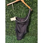 Lemlem NWT  Black Lena One Shoulder One Piece Swimsuit Sz XS Photo 5