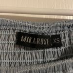 MikaRose  The Spencer Faded Denim Sheen Smocked Waist Puff Sleeve Dress Size XS Photo 3