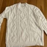 cable knit white sweater Size M Photo 1